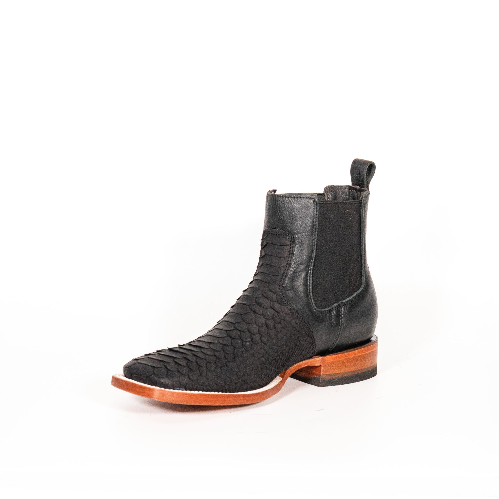 910 Python Negro Exotico Cuero