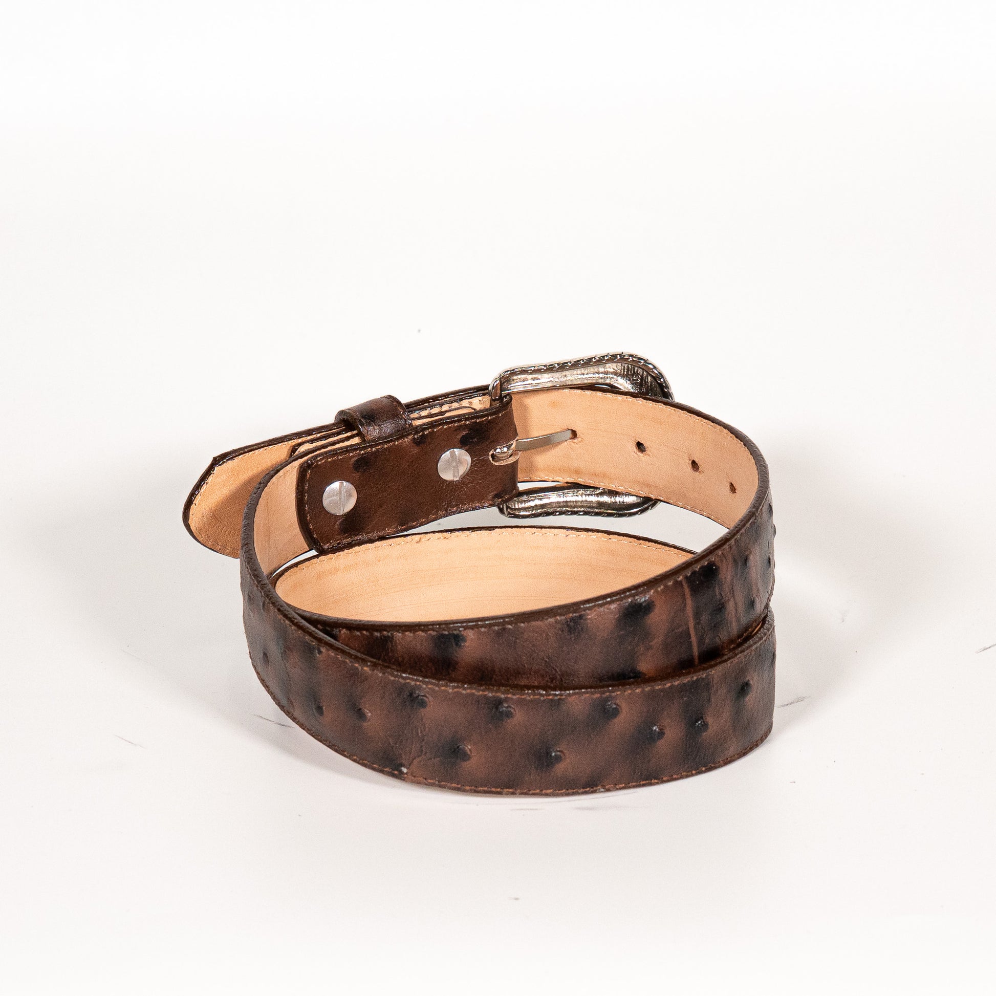 Cinto Infantil Avestruz Cafe Grabado