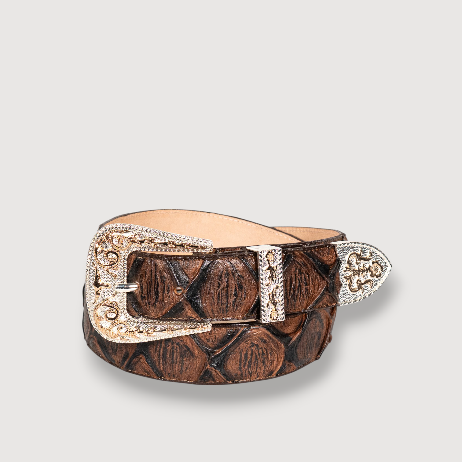 Cinto Pescado Cafe Grabado