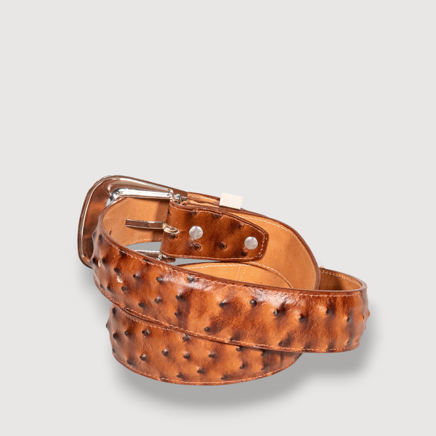 Cinto Avestruz Shedron Grabado